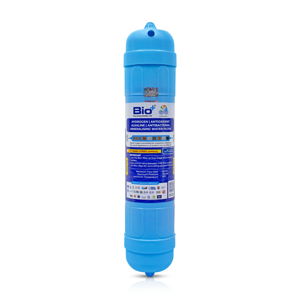 Bio+ Hydrogen-Rich, Alkaline, Antioxidant, Mineralising - H2AAA + Mineralising Water Filter 11" , Blue