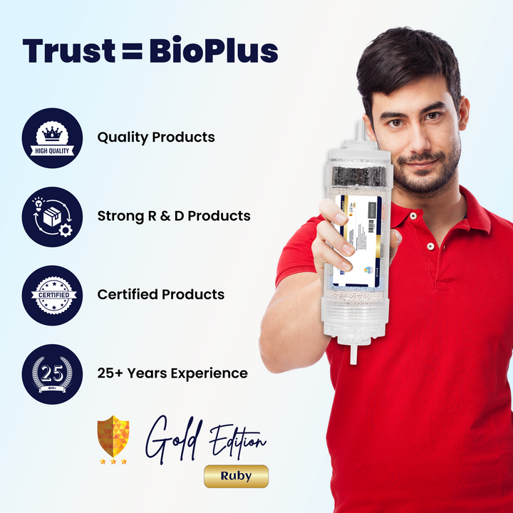 BioPlus 8 Inch Transparent Alkaline Mineral Water Filter Cartridge wit ...
