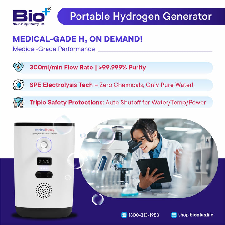 Bio+ HydroGen Generator 300ml | 99.99% Pure Molecular Hydrogen Therapy ...
